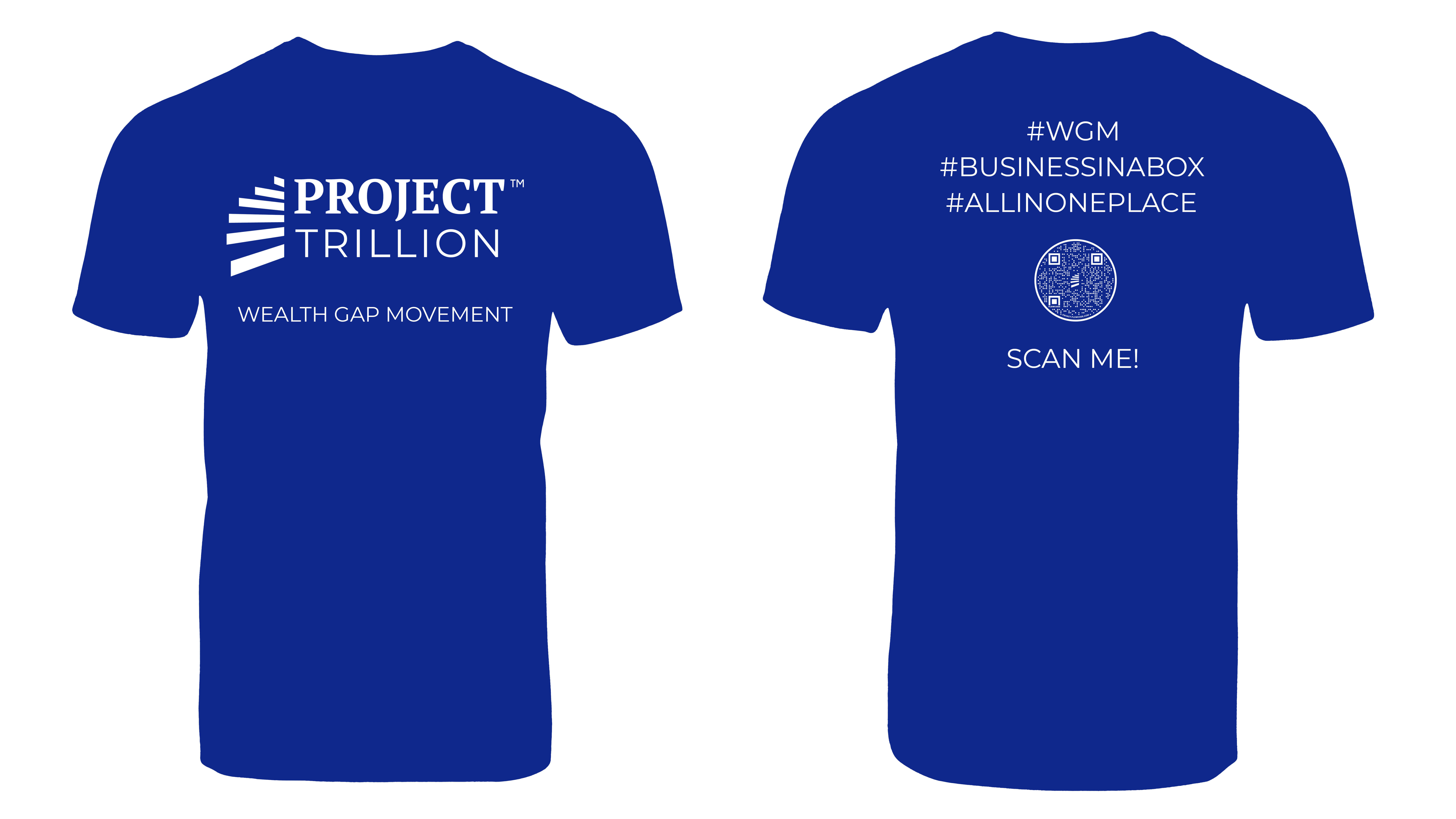 Wealth Gap Movement - Royal & White Tee